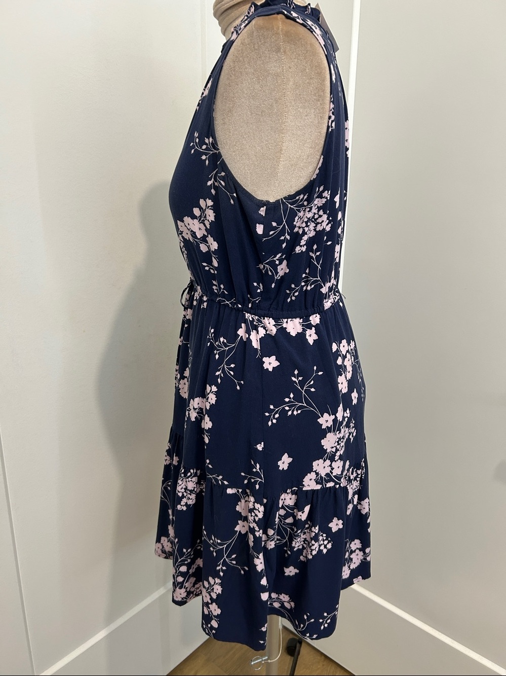 NWT Gap Floral Boho Crossover tie-belt tank dress | Size Large Petite - Picture 7 of 9